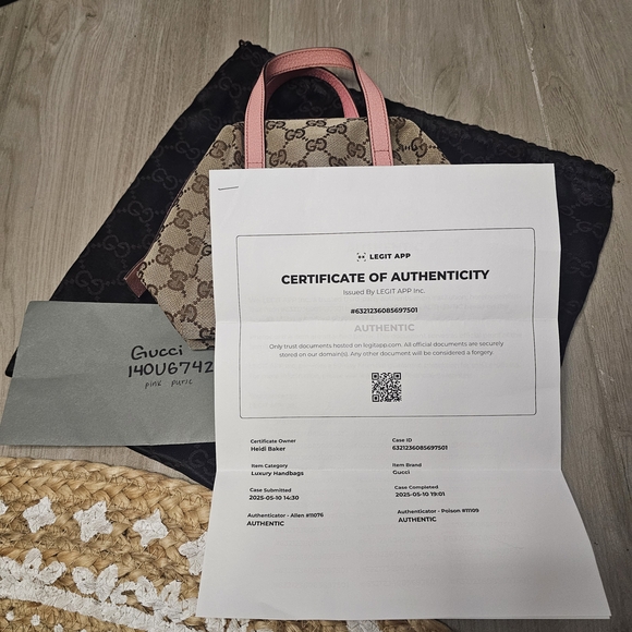 Gucci Pink and Brown Women's Handbag - Picture 7 of 12